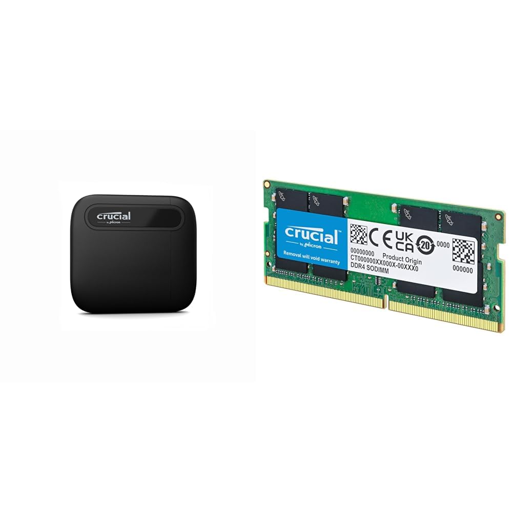 Crucial X6 500GB Portable SSD Up to 540MB/s USB 3.2 External Solid